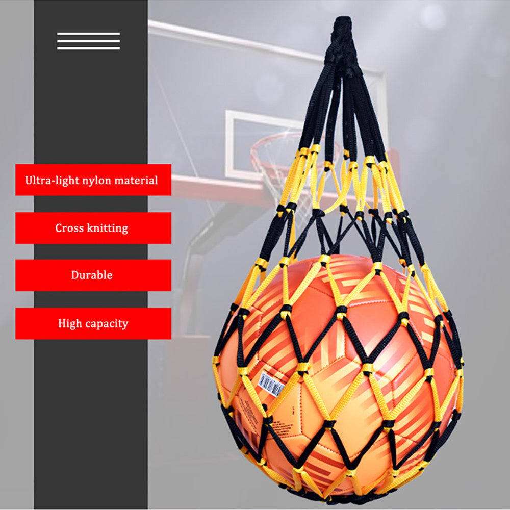 Football Net Bag Portable Nylon Storage for Soccer Basketball and Volleyball