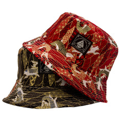 Goldfish Embroidery Bucket Hat Reversible Hip Hop Couple Basin Hat Unisex