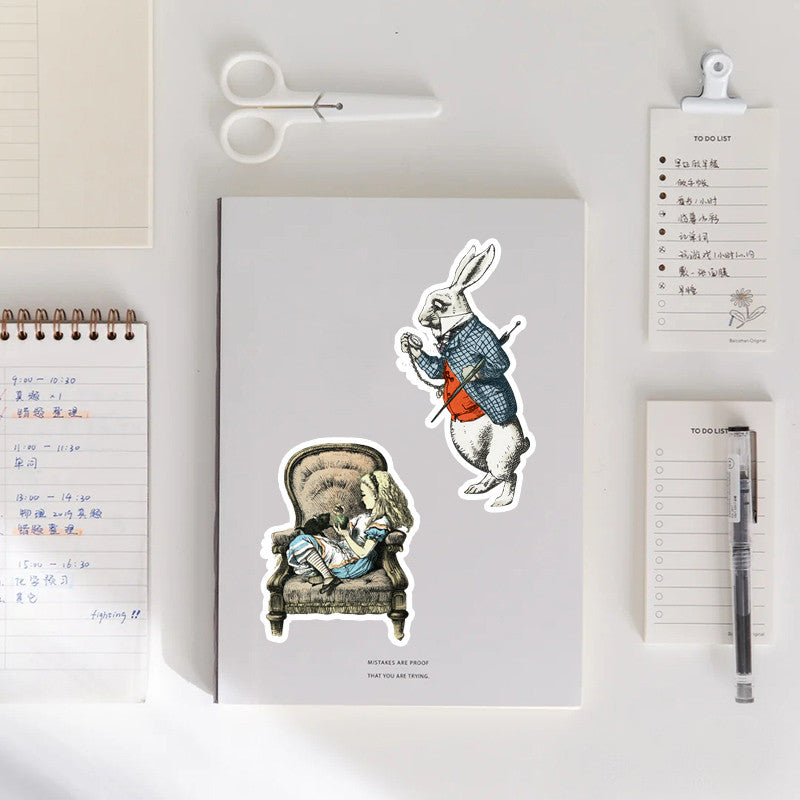 36pcs Alice Stickers: DIY Projects and School Supplies