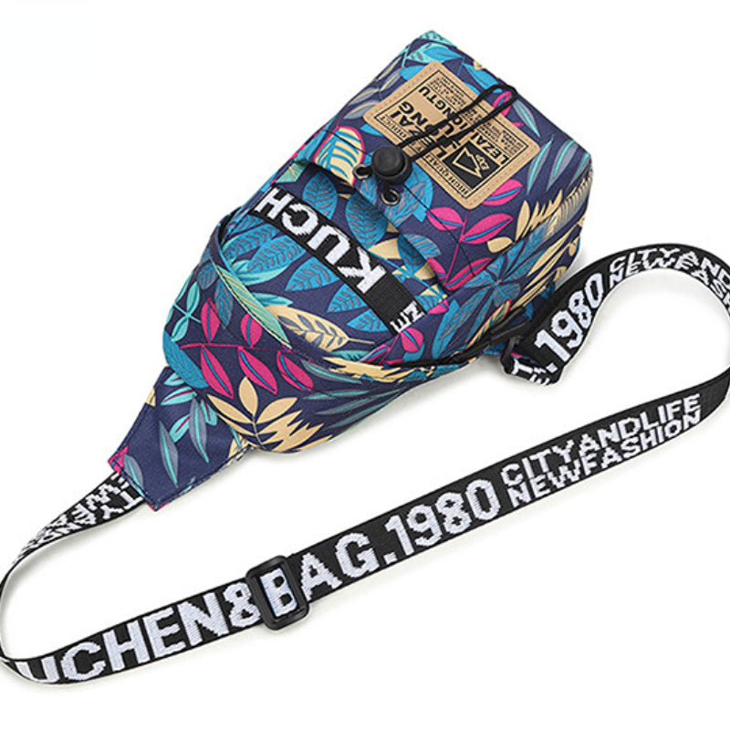 Casual Leaf Printed Sling Bag Crossbody Bag 