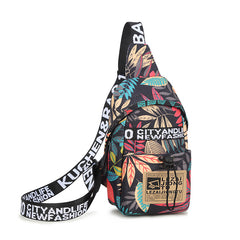 Casual Leaf Printed Sling Bag Crossbody Bag 