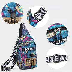 Casual Leaf Printed Sling Bag Crossbody Bag 