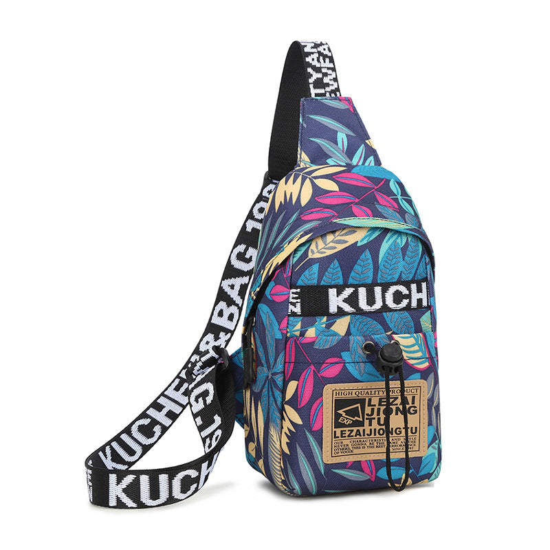 Casual Leaf Printed Sling Bag Crossbody Bag 