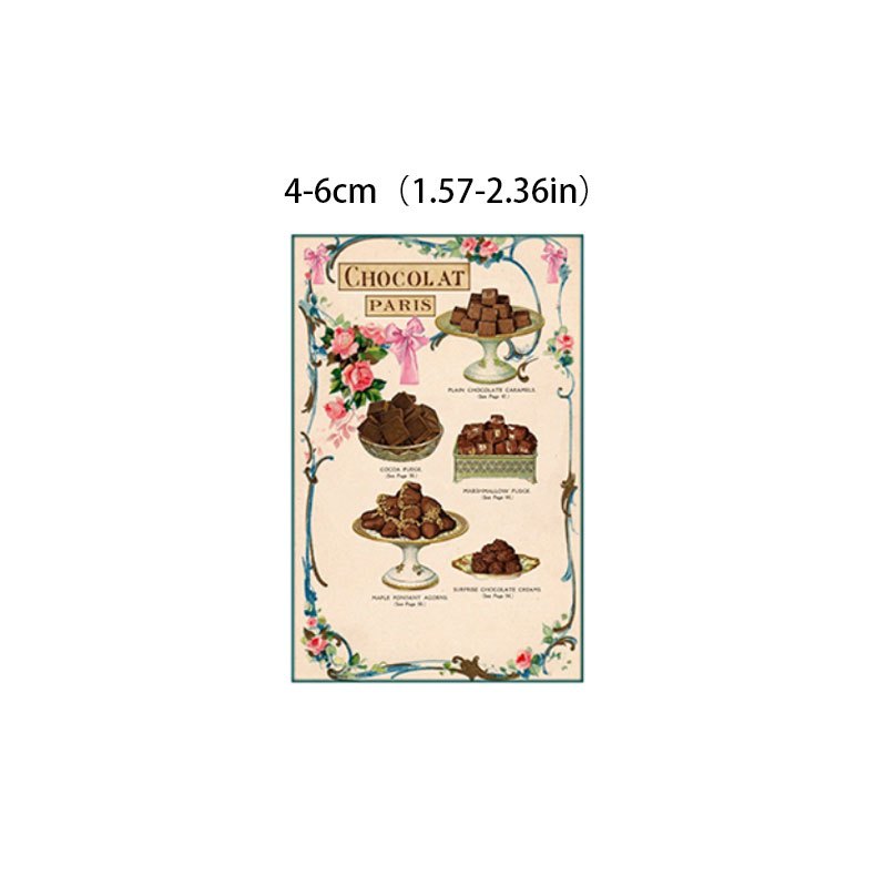 30 Chocolaty Fun Pie Stickers for Kids DIY & School Supplies
