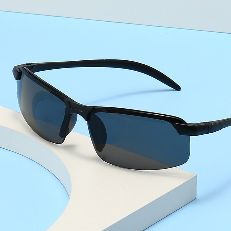 Men's Small Frame UV Protection Sport Sunglasses with Case