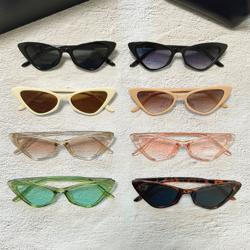 Men's Cat Eye Sunglasses Small Frame Retro Glasses With Box