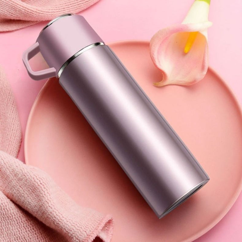 500ml Stainless Steel Water Bottle with Tea Filter, Leakproof Insulated Tumbler