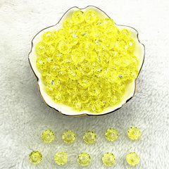 10mm Transparent Faceted Acrylic Beads for DIY Bracelet