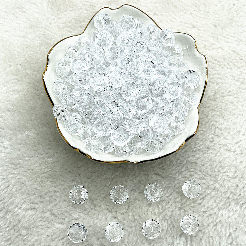 10mm Transparent Faceted Acrylic Beads for DIY Bracelet