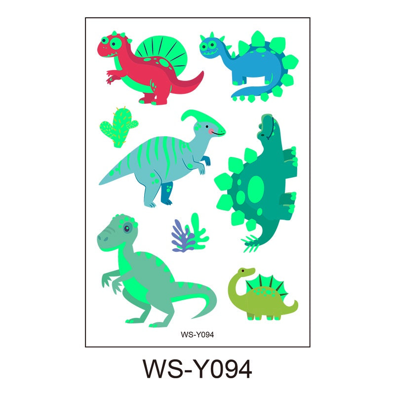 Dino Decoration Temp Tattoo Birthday Party Sticker