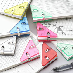 10pcs Triangle Binder Transparent File Corner Clip School Supplies
