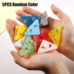 10pcs Triangle Binder Transparent File Corner Clip School Supplies