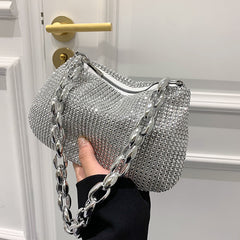Glitter Evening Clutch Bag Wedding Party Purse Rhinestones Handbag