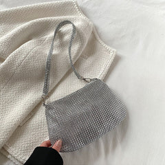 Glitter Evening Clutch Bag Wedding Party Purse Rhinestones Handbag