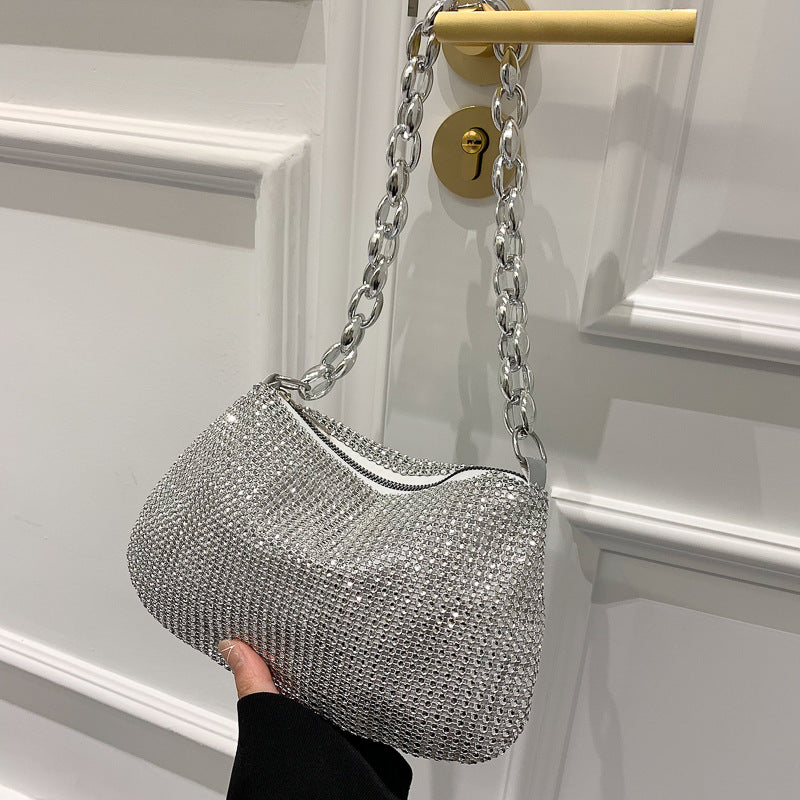 Glitter Evening Clutch Bag Wedding Party Purse Rhinestones Handbag