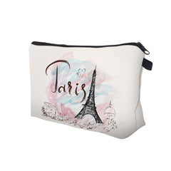 Tower Print Zipper Pouch Lightweight Carry On Bag Clutch Makeup Zipper Bag