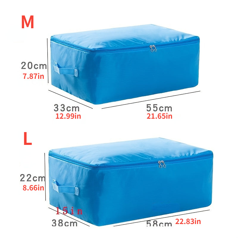 Solid Zipper Storage Bag Versatile Organizer Portable Container For Wardrobe