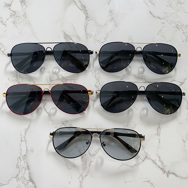 Men's Metal Frame Polarized Driving Sunglasses UV400 Sun Protection