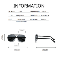 Men's Metal Frame Polarized Driving Sunglasses UV400 Sun Protection