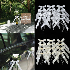 50pcs Satin Ribbon Butterfly Wedding Car Decoration Gift
