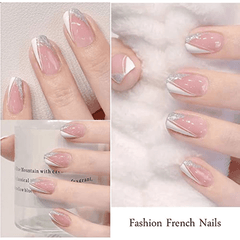 French Nail Art Sticker 3D Self Adhesive Decals V Shape Nail Guides