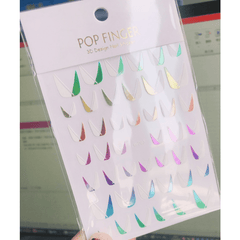 French Nail Art Sticker 3D Self Adhesive Decals V Shape Nail Guides