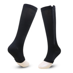 Unisex Compression Socks with Zipper for Circulation & Swelling Relief