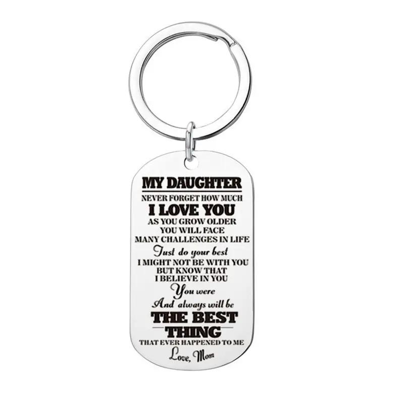 Metal Keychain For Daughter Son Birthday Gift For Teens Boys Girls