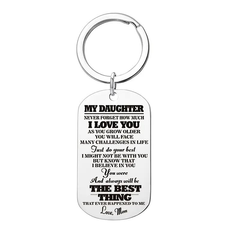 Metal Keychain For Daughter Son Birthday Gift For Teens Boys Girls