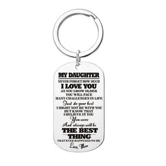 Metal Keychain For Daughter Son Birthday Gift For Teens Boys Girls