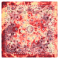 Paisley Print Tie Dye Bandana Casual Square Scarf