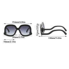 Y2K Large Square Sunglasses Beach Party UV400