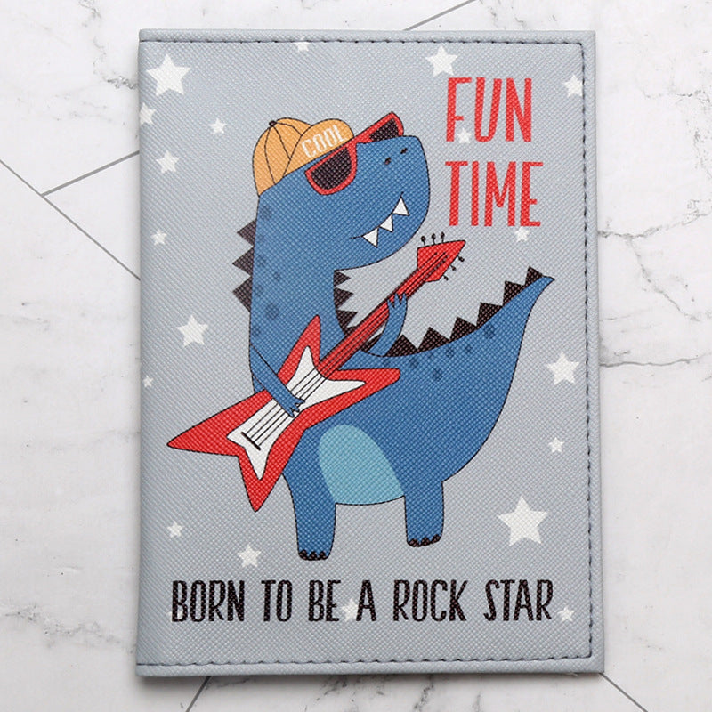 Dino Croc Passport Leather Cover