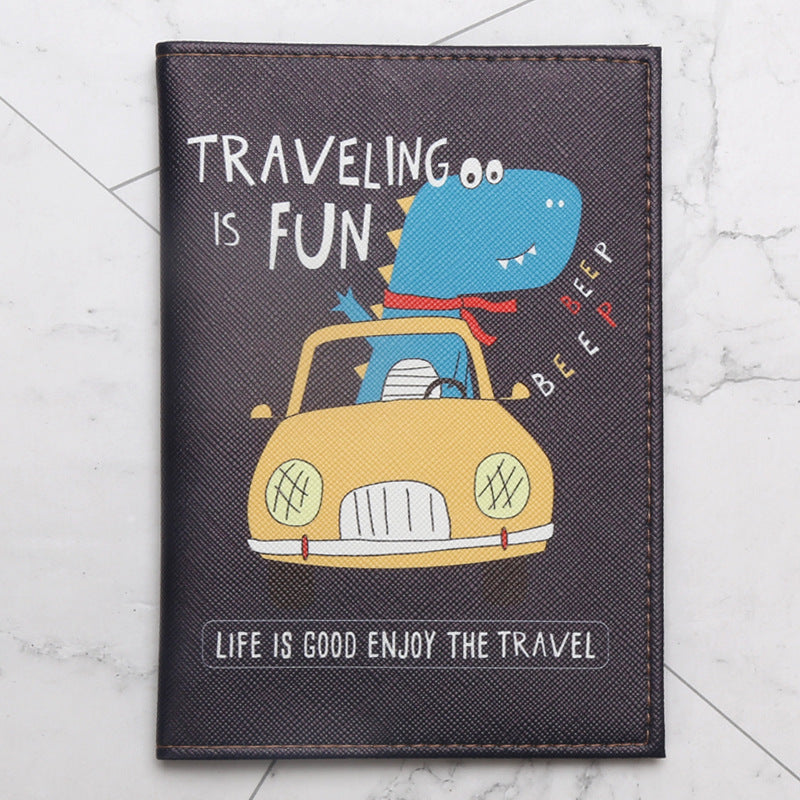Dino Croc Passport Leather Cover