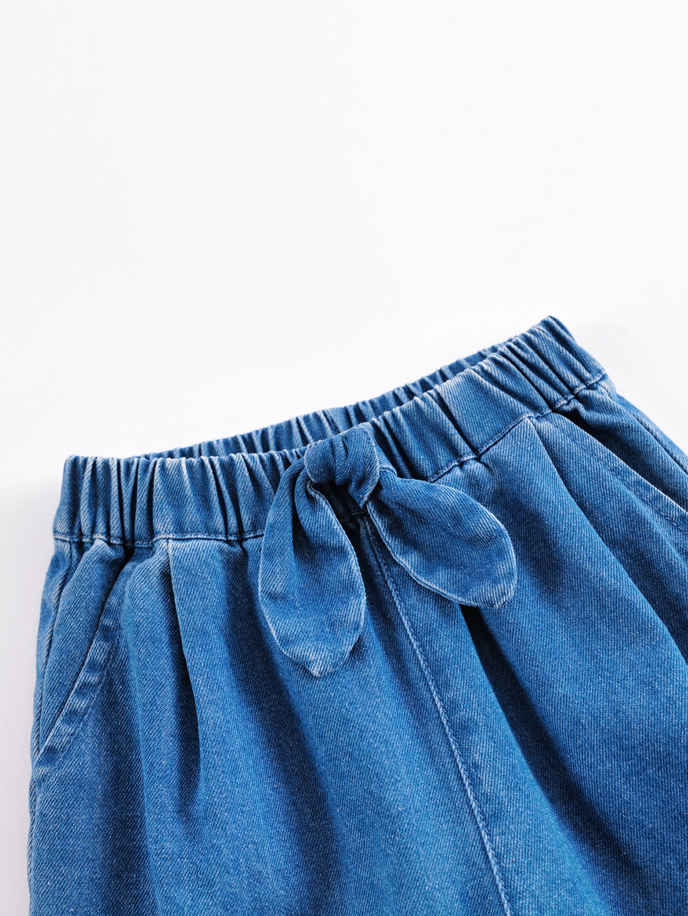 MARC&JANIE Girls Denim Cropped Pants Loose fit Summer Kids Clothes