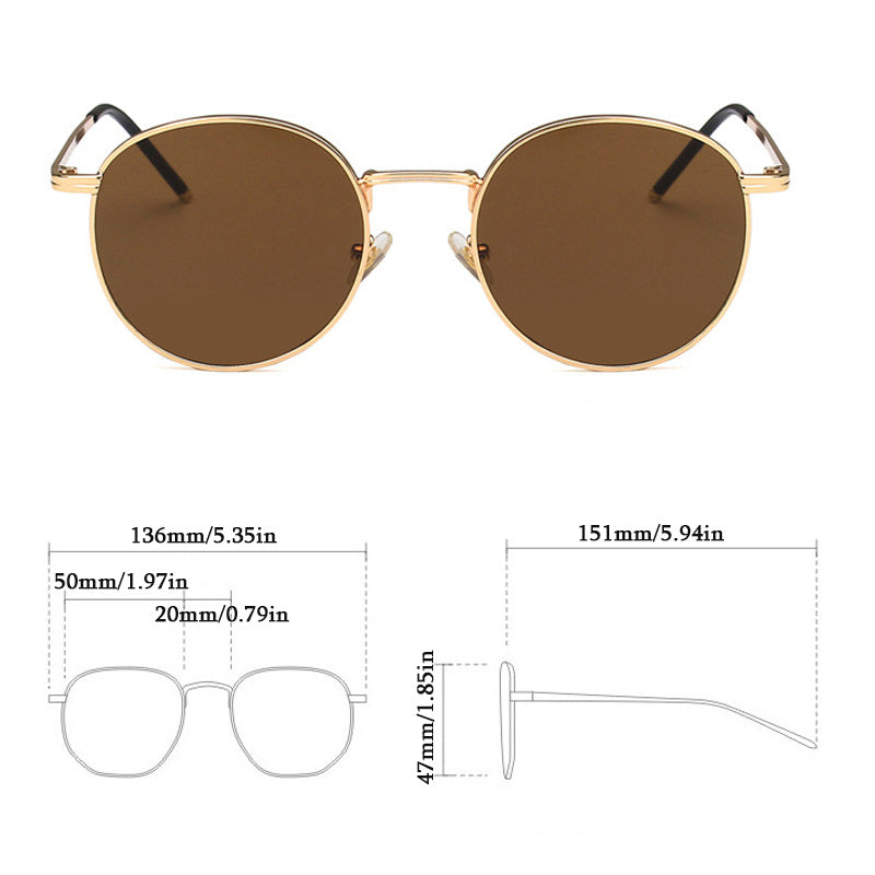 Metal Sunglasses Vintage Anti Glare UV400