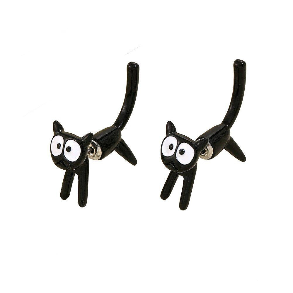 Cartoon Cat Stud Earrings for Girls