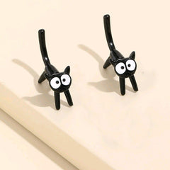 Cartoon Cat Stud Earrings for Girls
