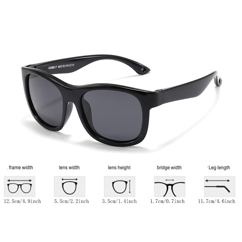 Kids Teen Silicone Frame Sun Protection Sunglasses