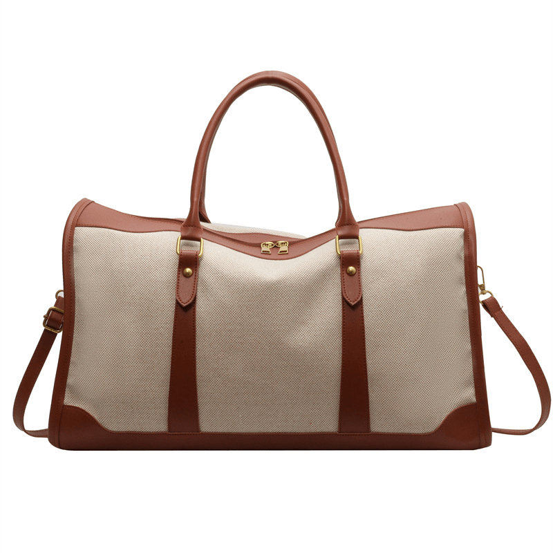 Canvas Travel Bag Retro Luggage Storage Women's Tote & Crossbody Bag