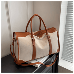 Large Canvas Tote Bag Short Distance Travel Shoulder Crossbody Commuter Bag
