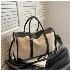Large Canvas Tote Bag Short Distance Travel Shoulder Crossbody Commuter Bag