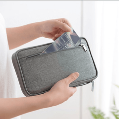 Canvas Travel Wallet & Family Passport Holder with Zipper