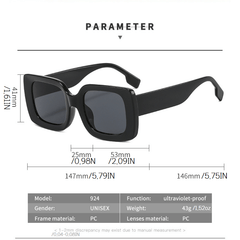 Square Polarized Sunglasses Gradient Glasses Driving UV400