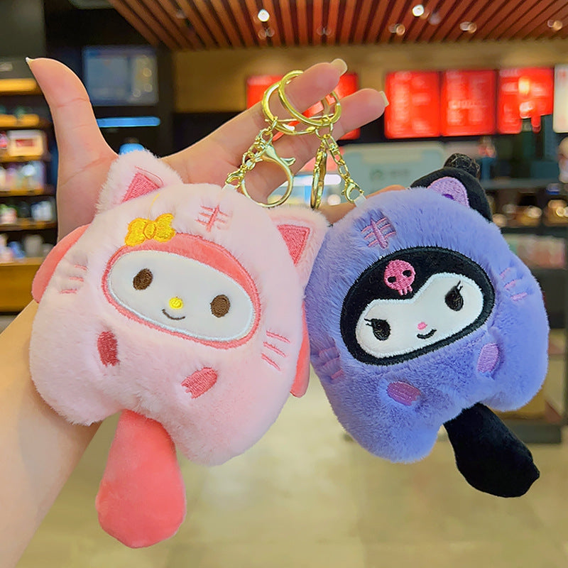 Plush Doll Keychain Couple Bag Ornament Halloween Christmas Decor