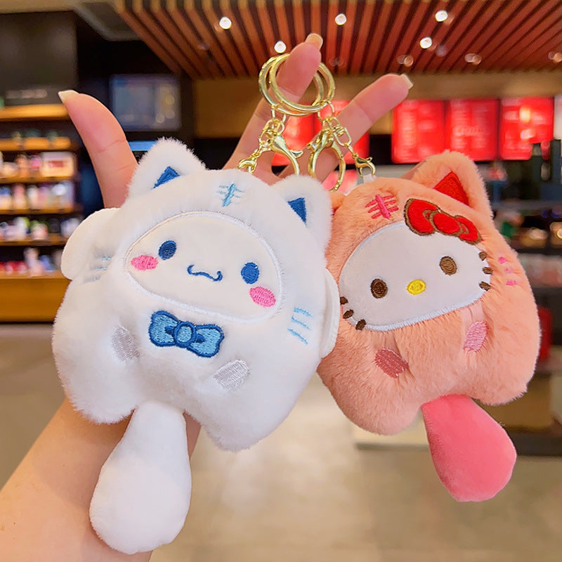 Plush Doll Keychain Couple Bag Ornament Halloween Christmas Decor