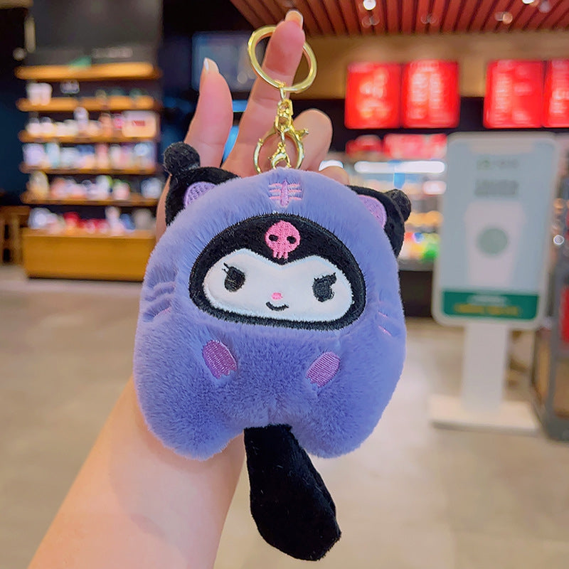 Plush Doll Keychain Couple Bag Ornament Halloween Christmas Decor