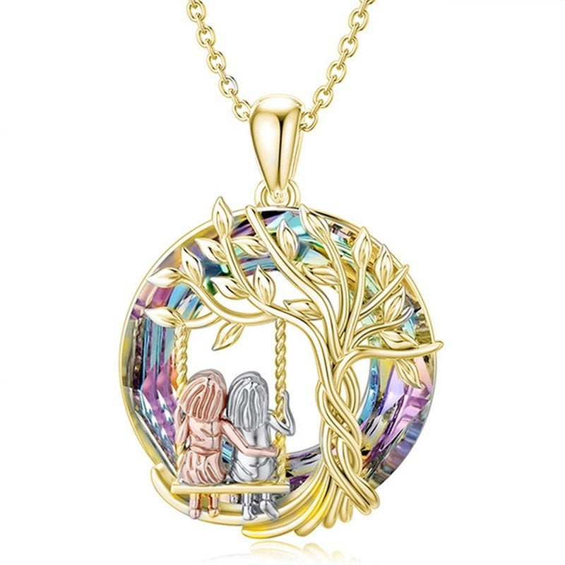 Colorful Life Tree Sister Necklace - Christmas Gift