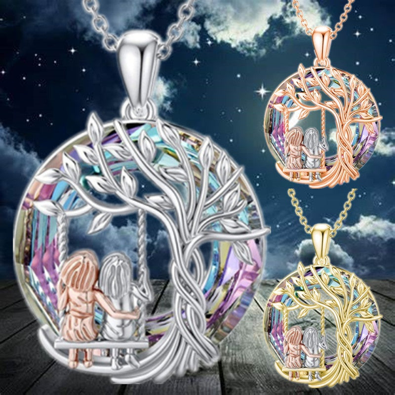 Colorful Life Tree Sister Necklace - Christmas Gift
