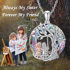 Colorful Life Tree Sister Necklace - Christmas Gift